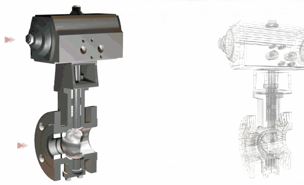 带你了解进口气动V型球阀内部结构图(图1) 带你了解进口气动V型球阀内部结构图(图1)
